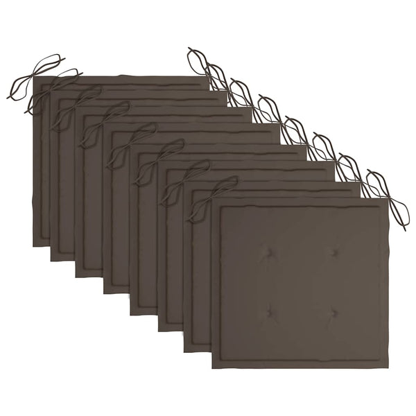 vidaXL Chaises de jardin pliantes 8 pcs avec coussins Bois d'acacia massif
