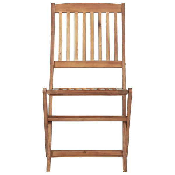 vidaXL Chaises de jardin pliantes 8 pcs avec coussins Bois d'acacia massif
