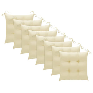 vidaXL Chaises de jardin pliantes 8 pcs avec coussins Bois d'acacia massif