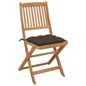 vidaXL Chaises de jardin pliantes 8 pcs avec coussins Bois d'acacia massif