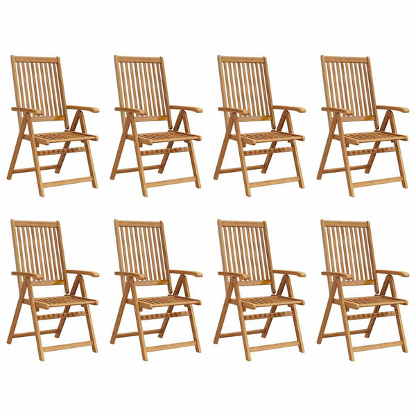 Klappbare Gartenstühle 8 Stk. Massivholz Akazie