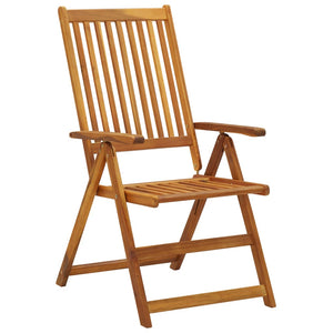 vidaXL Chaises de jardin pliantes avec coussins 8 pcs Bois d'acacia massif