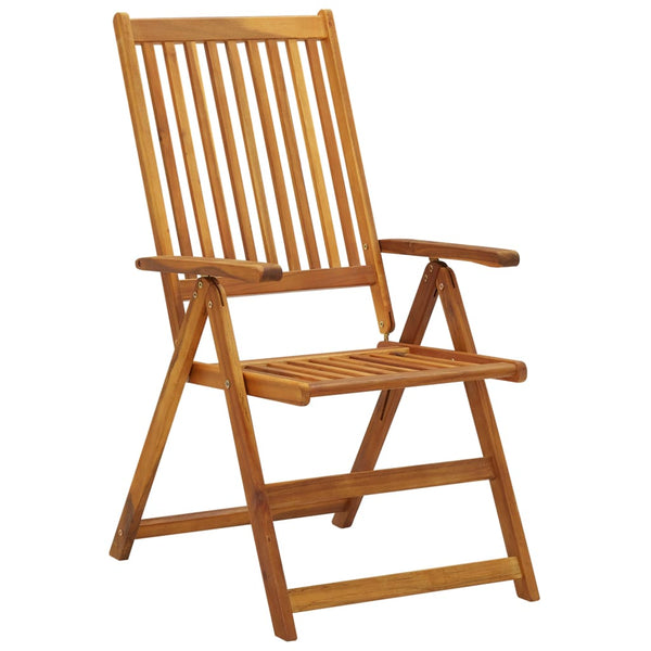vidaXL Chaises de jardin pliantes avec coussins 8 pcs Bois d'acacia massif