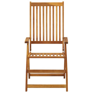 vidaXL Chaises de jardin pliantes avec coussins 8 pcs Bois d'acacia massif