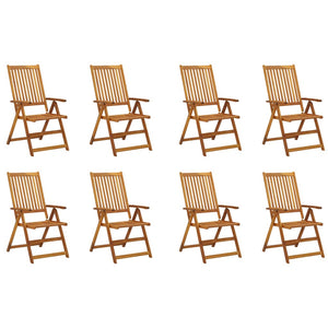 Klappbare Gartenstühle mit Kissen 8 Stk. Massivholz Akazie