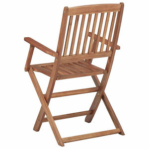 vidaXL Chaises de jardin pliantes avec coussins 8 pcs Bois d'acacia massif