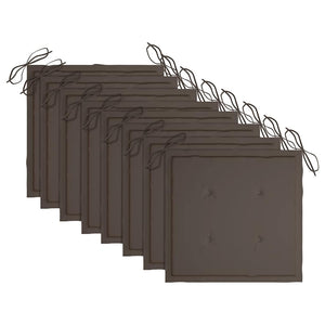 vidaXL Chaises de jardin pliantes avec coussins 8 pcs Bois d'acacia massif