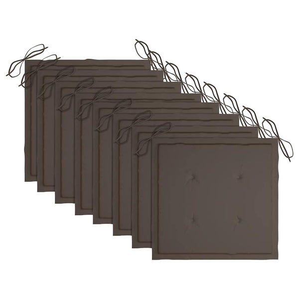vidaXL Chaises de jardin pliantes avec coussins 8 pcs Bois d'acacia massif