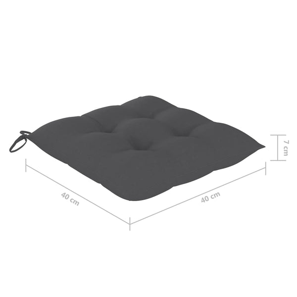 vidaXL Chaises de jardin pliantes avec coussins 8 pcs Bois d'acacia massif