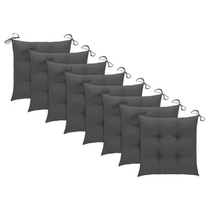 vidaXL Chaises de jardin pliantes avec coussins 8 pcs Bois d'acacia massif