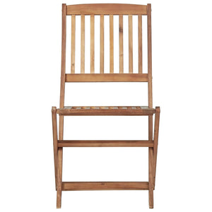 vidaXL Chaises de jardin pliantes avec coussins 8 pcs Bois d'acacia massif