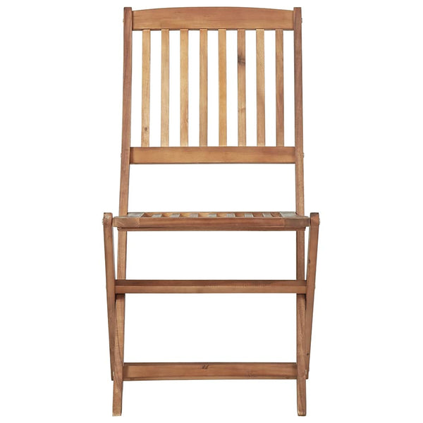 vidaXL Chaises de jardin pliantes avec coussins 8 pcs Bois d'acacia massif