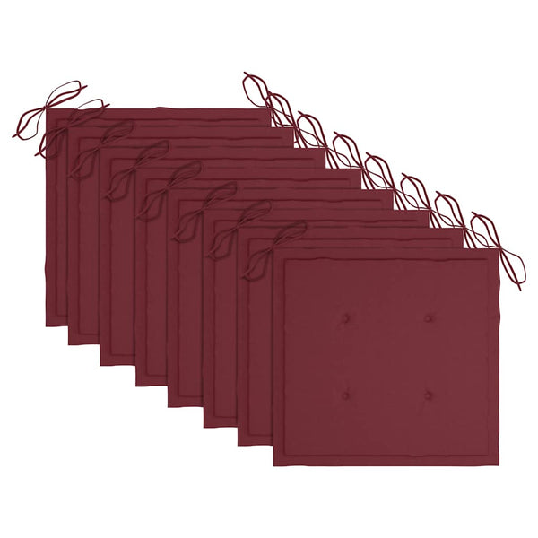 vidaXL Chaises de jardin pliantes avec coussins 8 pcs Bois d'acacia massif