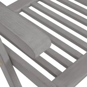Verstellbare Gartenstühle 8 Stk. Grau Massivholz Akazie