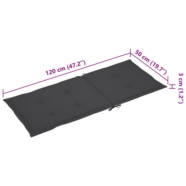 Verstellbare Gartenstühle mit Auflagen 8 Stk. Grau Akazienholz
