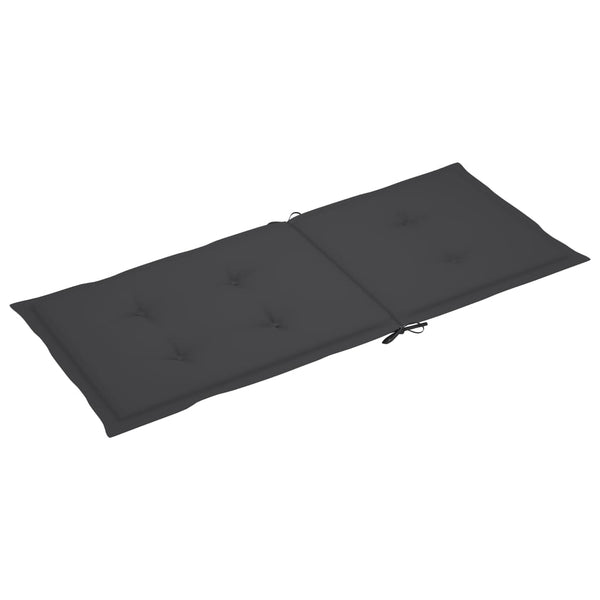 Verstellbare Gartenstühle mit Auflagen 8 Stk. Grau Akazienholz