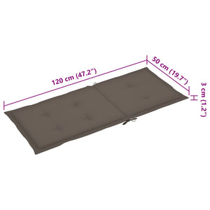Verstellbare Gartenstühle mit Auflagen 8 Stk. Grau Akazienholz