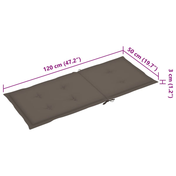 Verstellbare Gartenstühle mit Auflagen 8 Stk. Grau Akazienholz