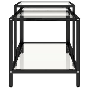 Beistelltische 2er Set Hartglas Transparent