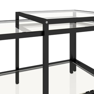 Beistelltische 2er Set Hartglas Transparent