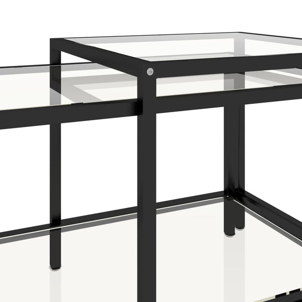 Beistelltische 2er Set Hartglas Transparent