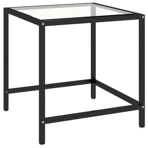 Schwarze Glas-Beistelltische, 2er-Set