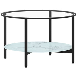 Beistelltisch Schwarz Marmor-Optik 70cm