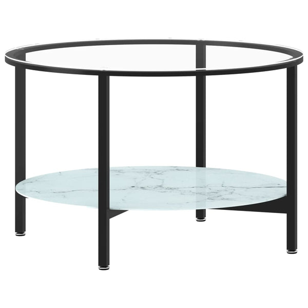 Beistelltisch Schwarz Marmor-Optik 70cm