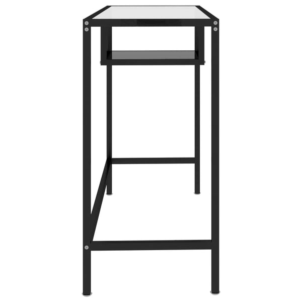Schwarzer Computertisch Glas 100x36 cm