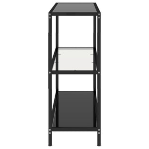 Transparentes Bücherregal mit Glasböden