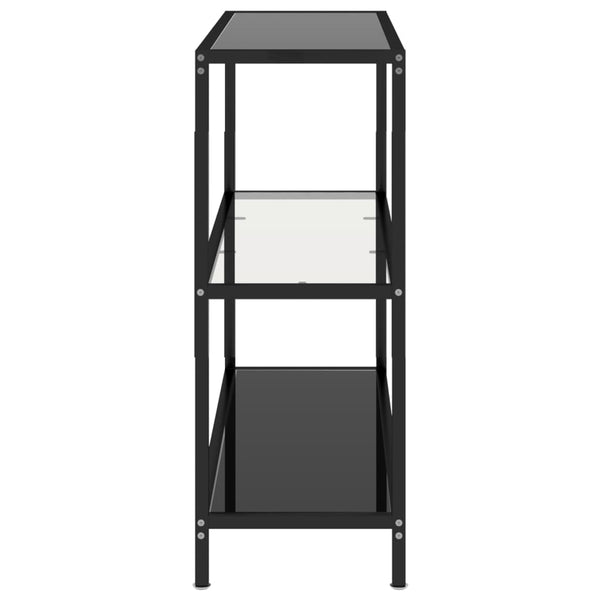 Transparentes Bücherregal mit Glasböden