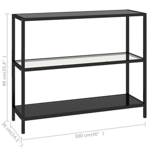 Transparentes Bücherregal mit Glasböden