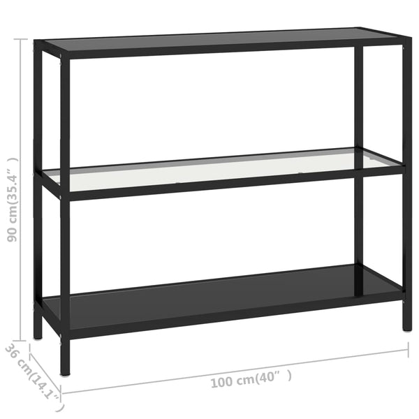 Transparentes Bücherregal mit Glasböden