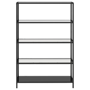Schwarzes Glasregal, 100x36x168 cm