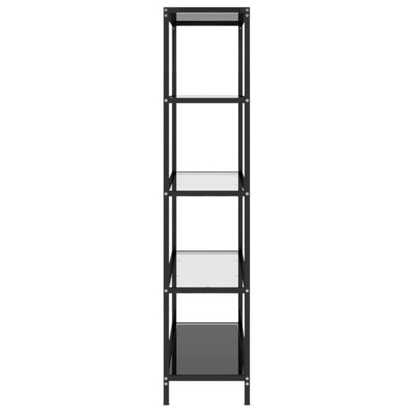 Schwarzes Glasregal, 100x36x168 cm