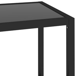 Schwarzes Glasregal, 100x36x168 cm