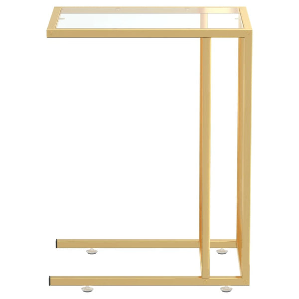Transparenter Computer-Beistelltisch aus Glas