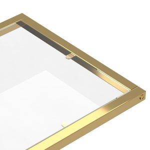 Transparenter Computer-Beistelltisch aus Glas