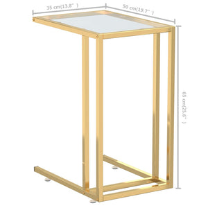 Transparenter Computer-Beistelltisch aus Glas