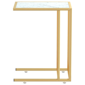 Beistelltisch Computer Weiß Marmor Optik
