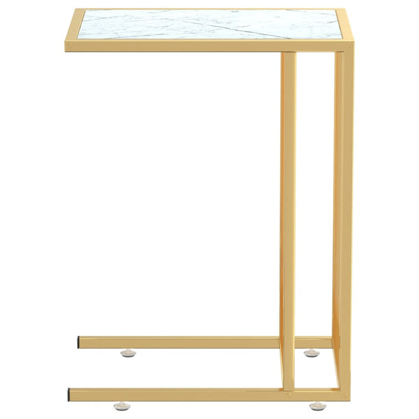 Beistelltisch Computer Weiß Marmor Optik