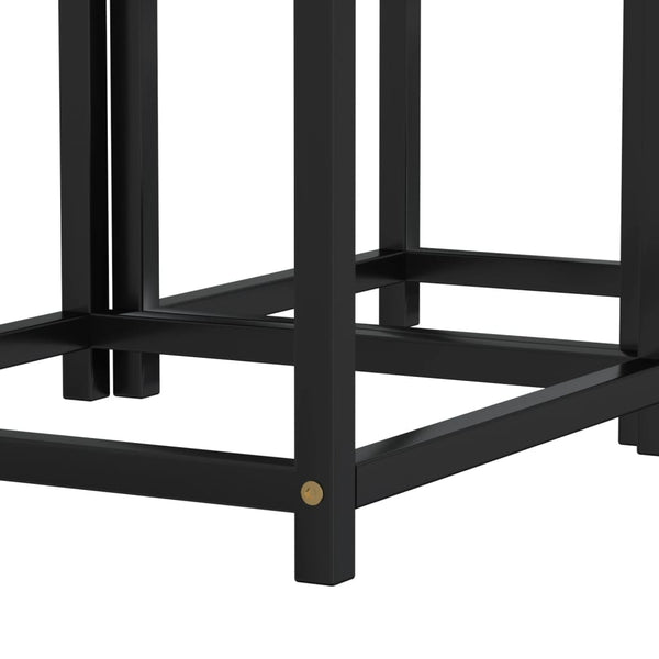 Beistelltische 2er Set Schwarz Gelb