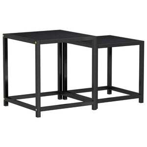 Schwarze Beistelltische 2er Set MDF