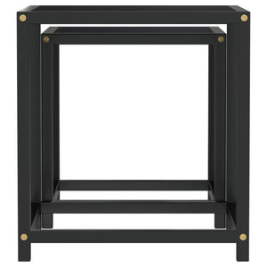 Schwarze Beistelltische 2er Set MDF