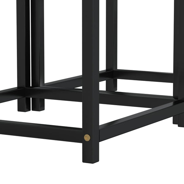 Schwarze Beistelltische 2er Set MDF