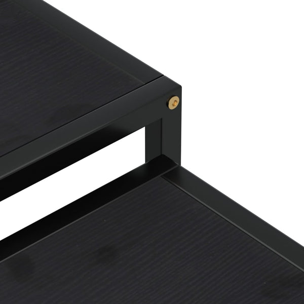Schwarze Beistelltische 2er Set MDF
