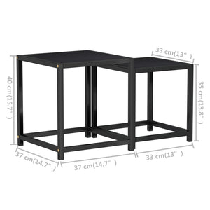 Schwarze Beistelltische 2er Set MDF