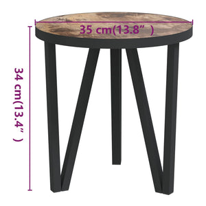 Beistelltisch Schwarz Gelb Ø35cm