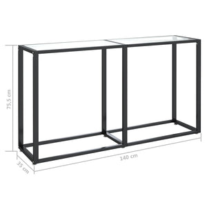 Transparenter Konsolentisch aus Glas, 140 cm