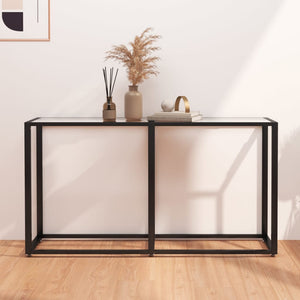 Transparenter Konsolentisch aus Glas, 140 cm
